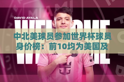 中北美球员参加世界杯球员身价榜：前10均为美国及加拿大球员